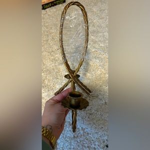 Bronze Bow Wall Candle Sconces